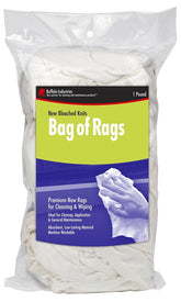 RAGS KNIT BLEACHED 1LB BAG